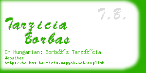 tarzicia borbas business card